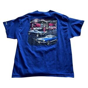 GT Ford Mustang Retro Gas Station Men's 2XL Graphic T-shirt